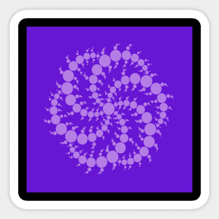 Purple Fractal Spiral Sticker